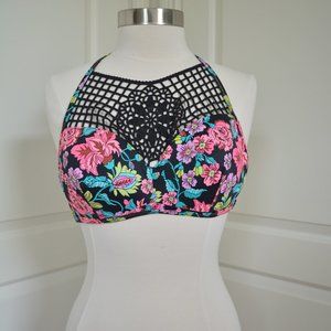 BOGO!!! Shade & Shore floral strappy cross back bikini, 36C
